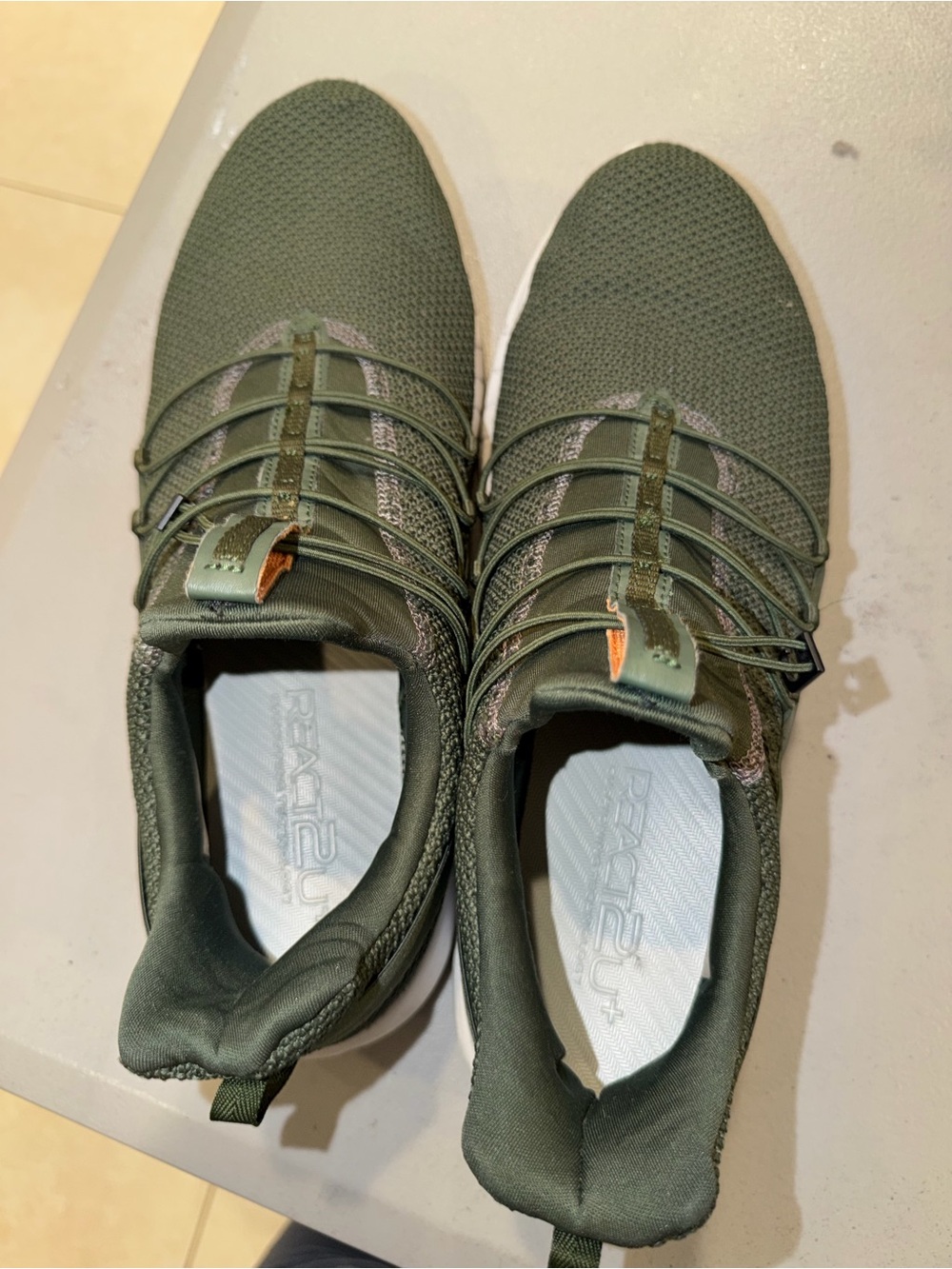 Men's Olive Green Knit Athletic Sneakers saucony